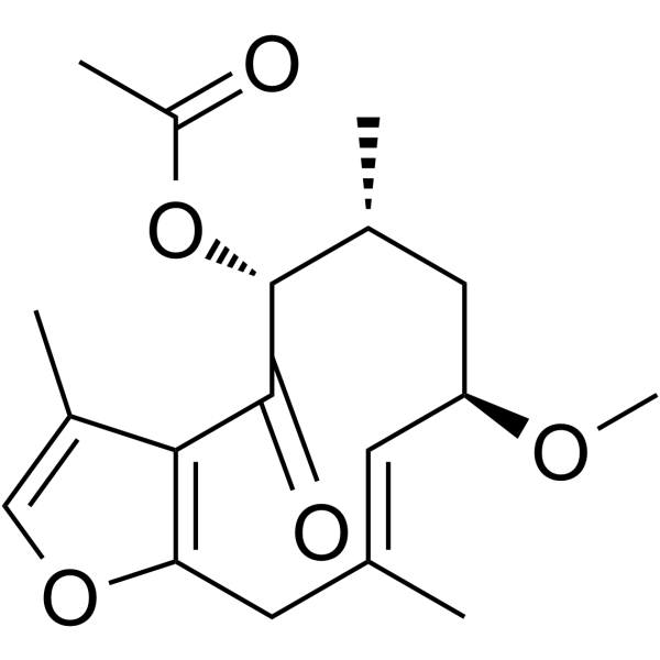 2-Methoxy-5-acetoxy-fruranogermacr-1(10)-en-6-one