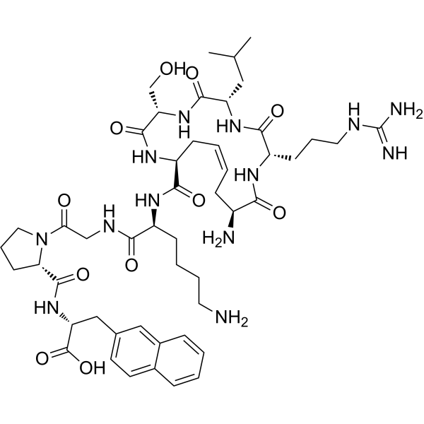 NH2-c[X-R-L-S-X]-K-G-P-(D-2Nal)