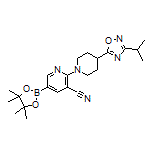 N/A 5-Cyano-6-[4-(3-isopropyl-1,2,4-oxadiazol-5-yl)-1-piperidyl]pyridine-3-boronic Acid Pinacol Ester